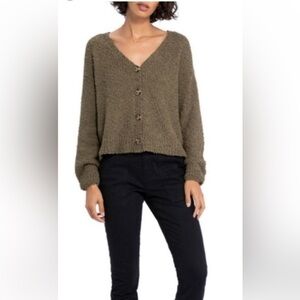 Social Standards By Sanctuary~NWT~Fall Vibe Popcorn Knit Button Sweater~Size XL